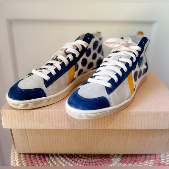 COTÉLAC Abou Spotted Leather & Suede Mid-Top Sneaker - From: Ethiopia (Size: 41) - Picture 6 of 16